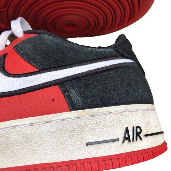 RARE 2018 Nike Air Force 1 Low Mystic Red Black Size 7.5 - Picture 13 of 16